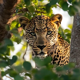 Leopard Hiding in the Greenery