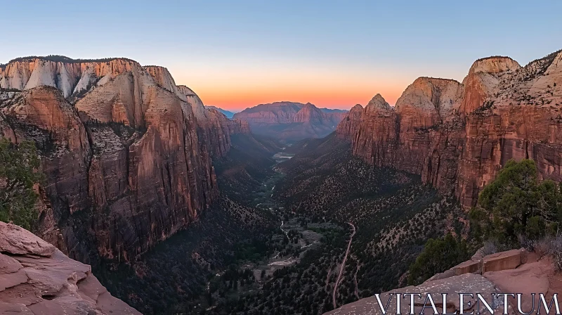 Majestic Canyon Landscape AI Image