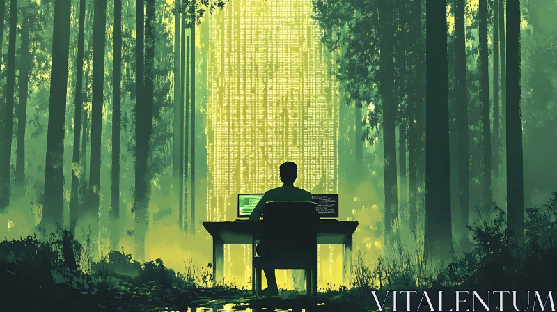 AI ART Forest Coder: A Blend of Nature and Technology