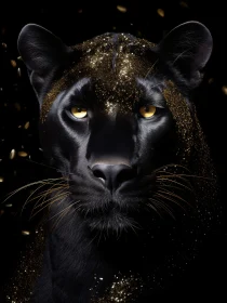 Glittering Black Panther Art