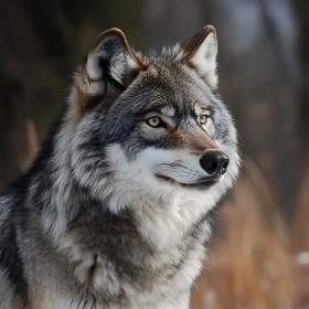 Close-up of a Gray Wolf