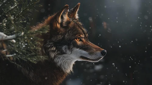 Winter Wolf Portrait