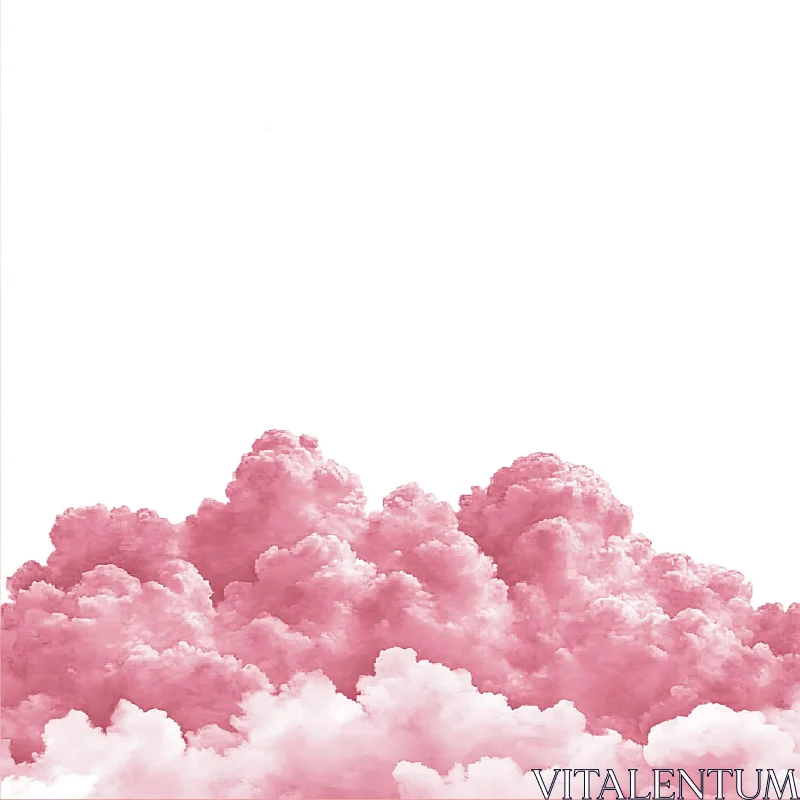 Serene Pink Cloud Formation AI Image