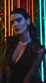 Kendall Jenner Neon Fashion Shoot