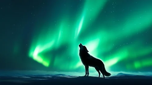 Aurora's Serenade: A Wolf's Cry