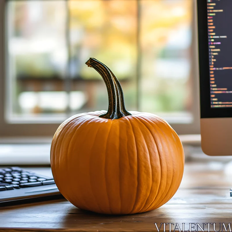 Autumn Pumpkin Still Life AI Image