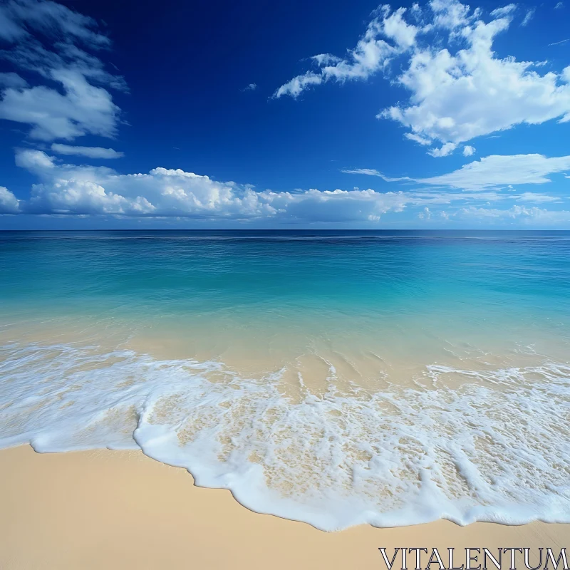 AI ART Seascape: Beach and Sky