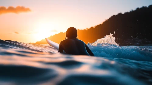 Sunset Surfer: A Moment of Peace