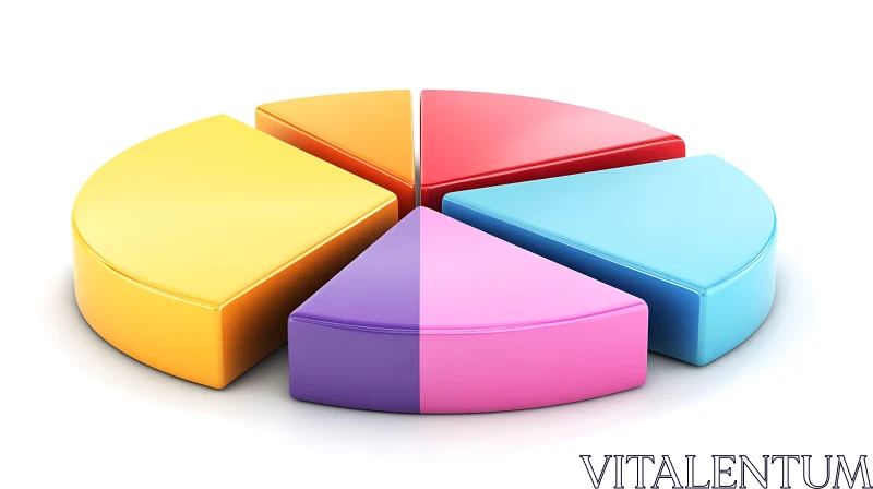 AI ART Vibrant Data Visualization Pie Chart