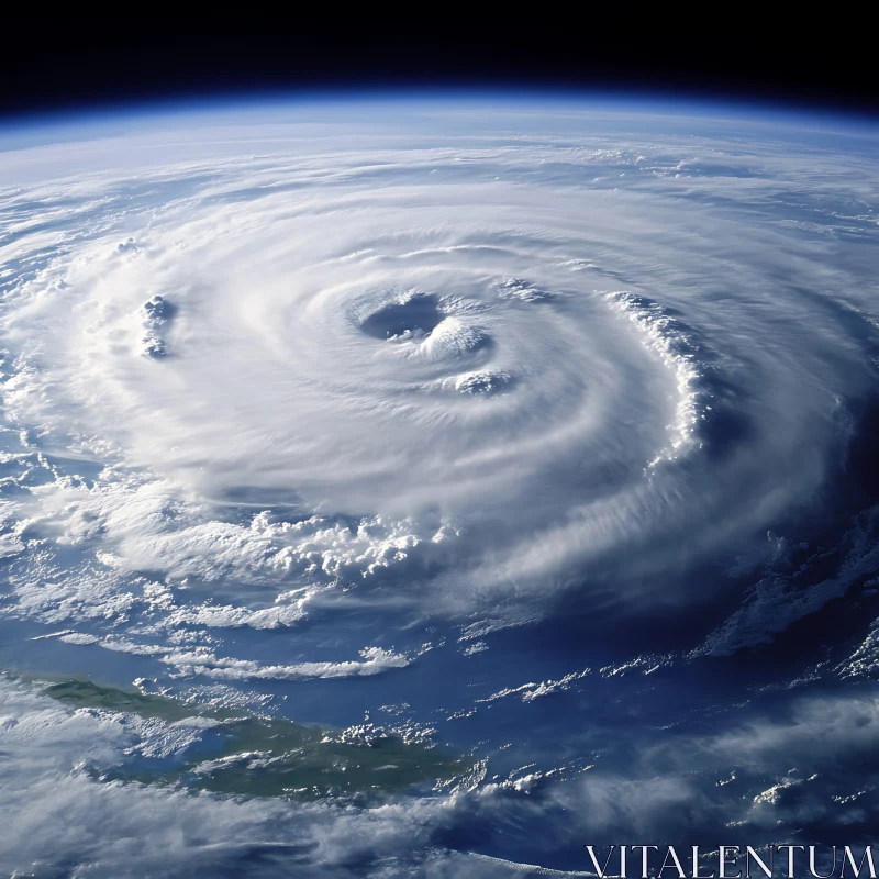 Hurricane Eye From Space AI Image