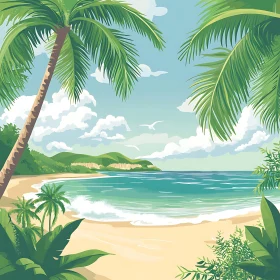 Island Paradise Beach Scene