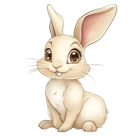 Charming Cartoon Rabbit Artwork
