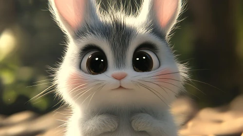 Charming Bunny Face: An Animal Close-Up