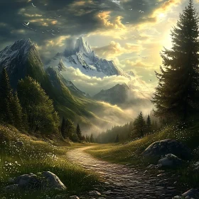 Tranquil Mountain Path Scene