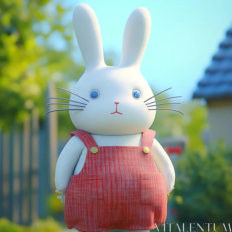 AI ART Adorable Cartoon Rabbit Character