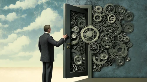 Gears Behind the Door: A Conceptual Artwork