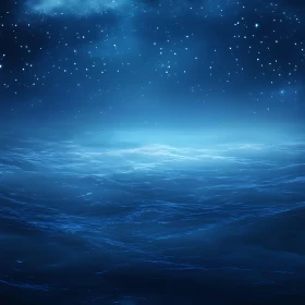 Night Sea with Star Reflections