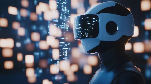 AI Robot Immersed in Virtual Reality