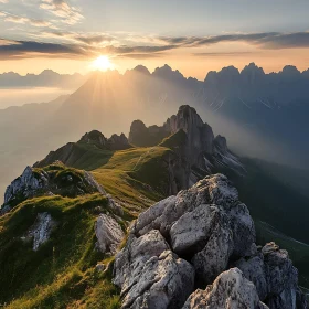 Majestic Mountains at Sunrise