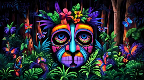 Exotic Mask in the Jungle