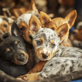 Inquisitive and Charming Puppies