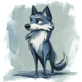 Stylized Wolf Character Design