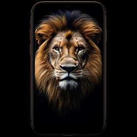 Lion's Gaze: A Study in Contrast