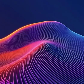 Undulating Gradient Lines Composition