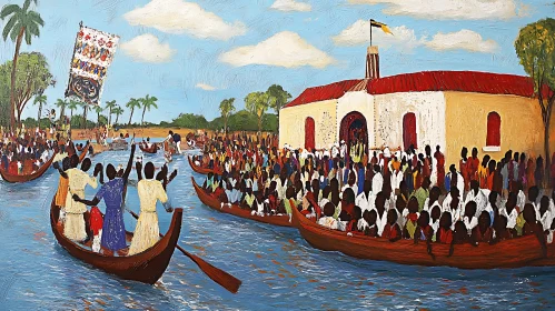 Boats on Water: A Celebration Scene