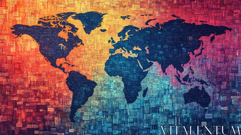 Global Map Abstract Design AI Image