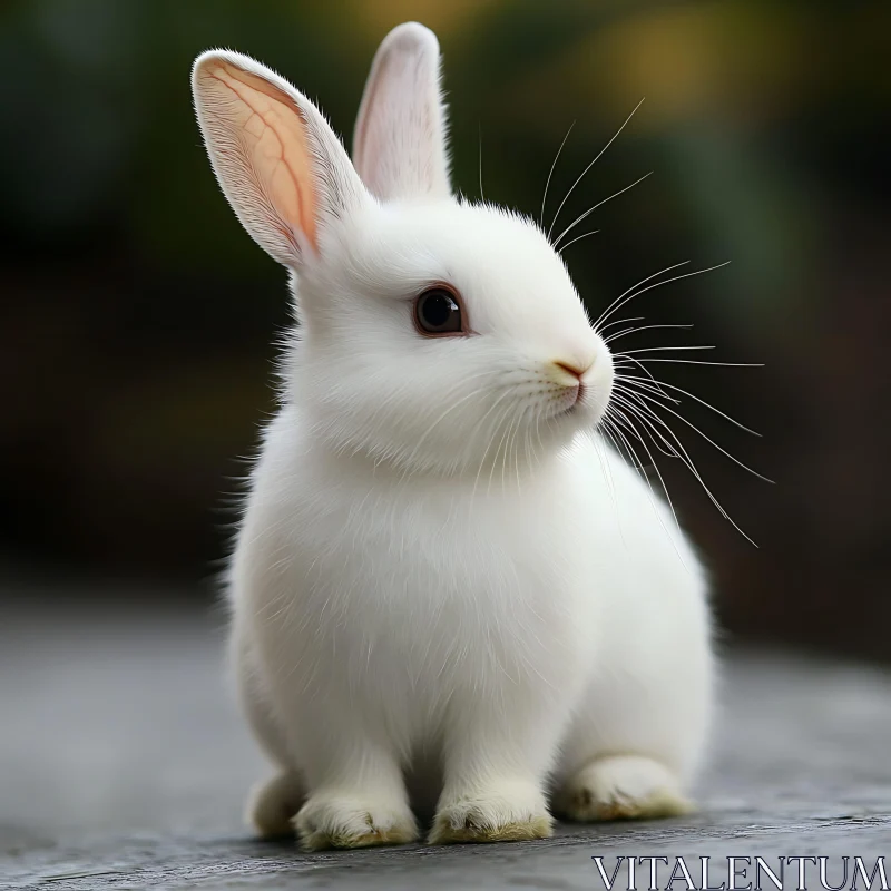 Serene White Rabbit Image AI Image