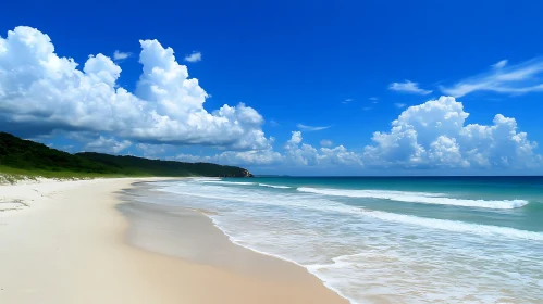 Coastal Serenity: Beach and Sky Landscape