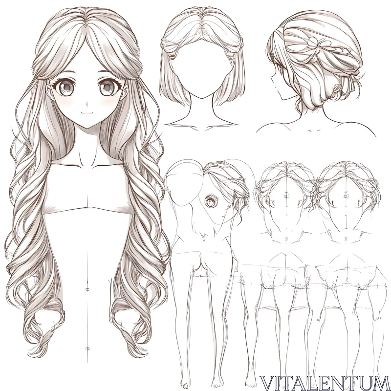 Anime Girl Character Design Tutorial AI Image