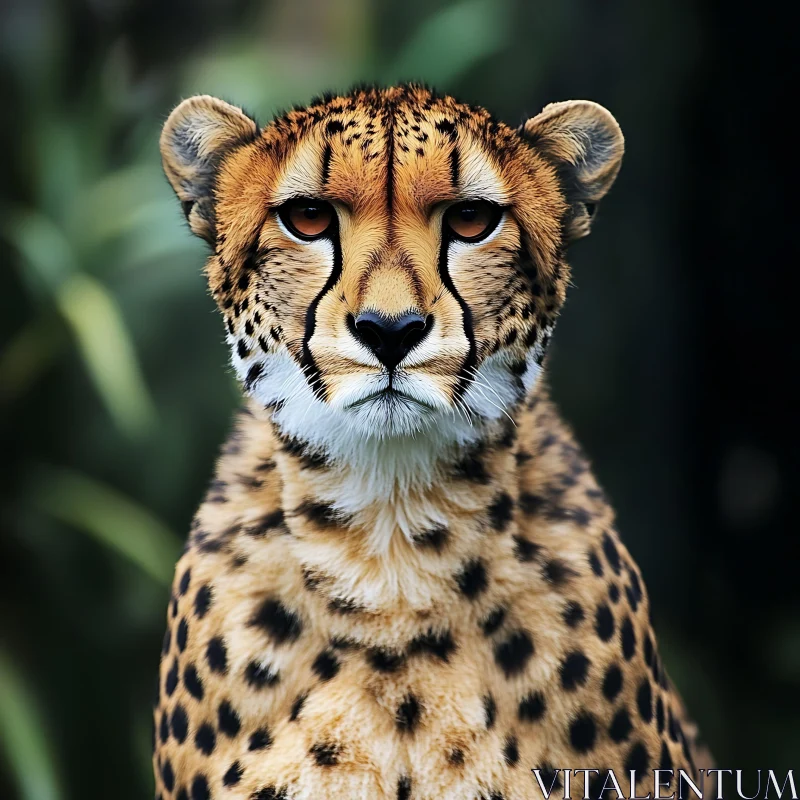 Cheetah's Stare: A Wildlife Close-Up AI Image