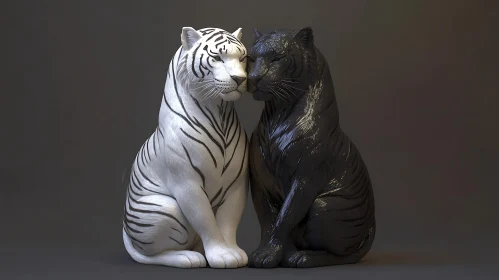 Monochrome Felines: A Study in Contrast