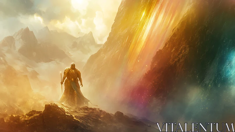 Lone Warrior at Mountain Peak