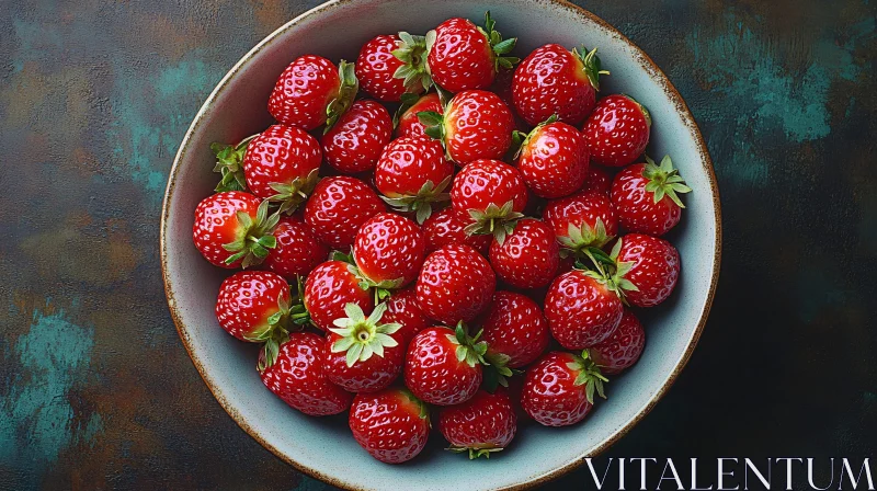 Delicious Red Strawberries in Bowl