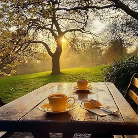 Sunrise Coffee in Nature's Embrace