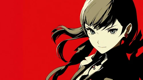 Anime Character with Flowing Hair