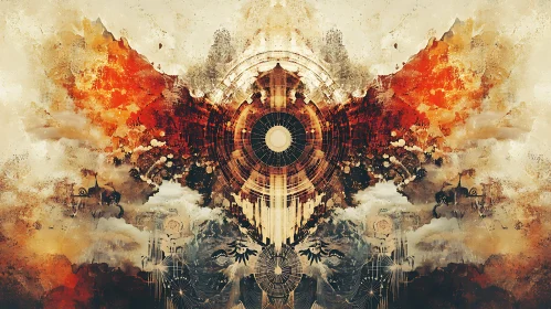 Geometric Abstract Art in Earth Tones