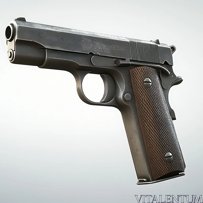 AI ART Detailed View of Vintage Pistol