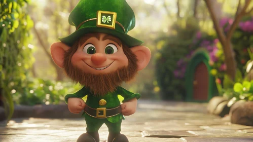Whimsical Leprechaun Cartoon Character