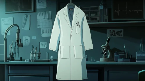 Science Lab Coat Still Life