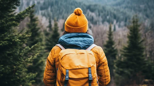 Hiker in Forest