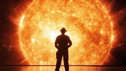 Silhouette Before Solar Fireball