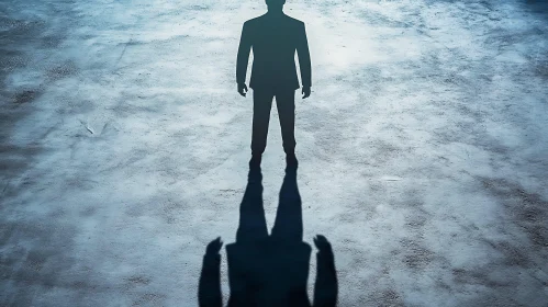 Man in Suit Shadow Figure