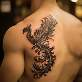 Back Tattoo: Phoenix Rising
