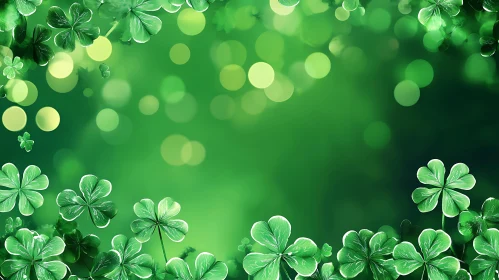 Emerald Clovers in a Dreamy Light
