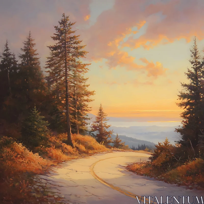 Sunset Road Scenery