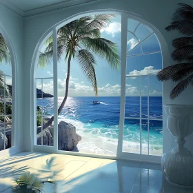 Seaside Serenity Through the Window